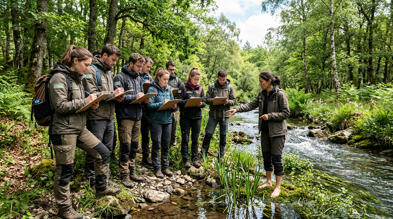 Formation sur le terrain des futurs agents de l'environnement