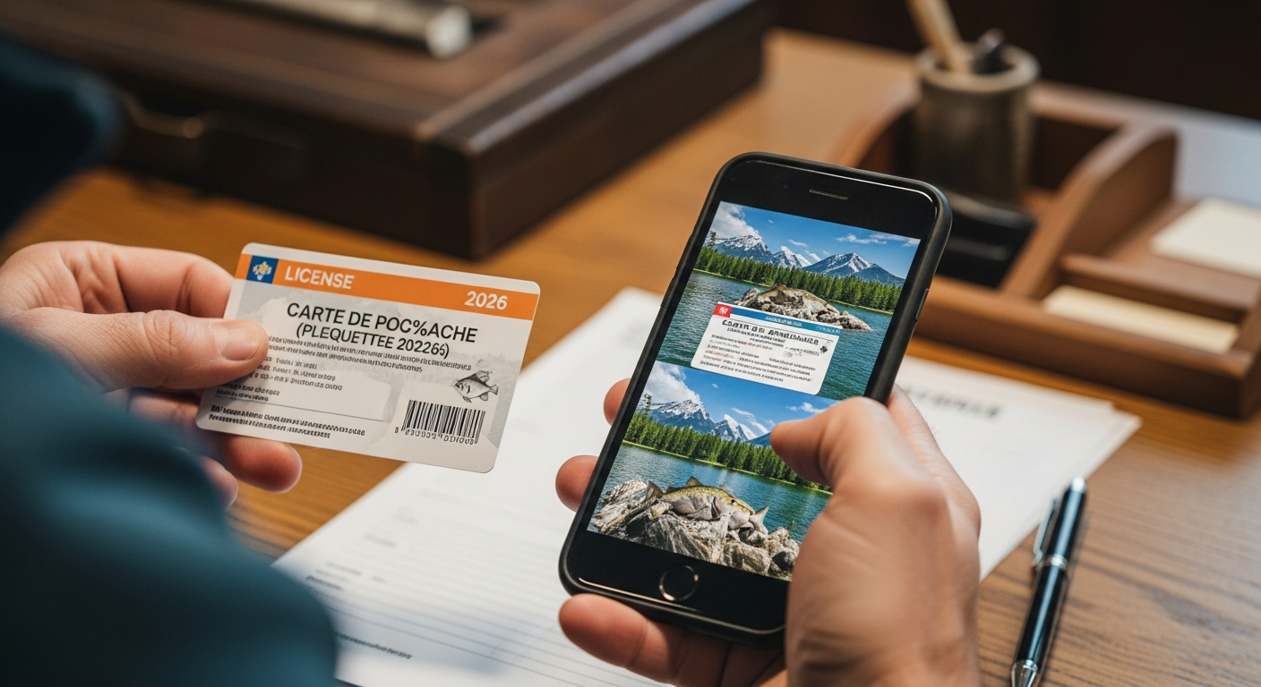 Achat carte pêche 2026 sur smartphone et carte plastique officielle