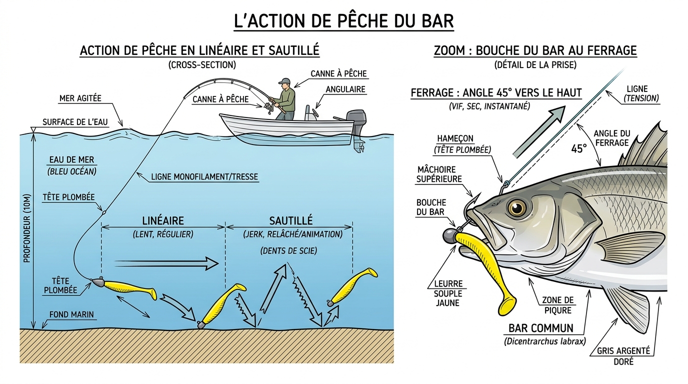 Schéma techniques animation et ferrage du bar